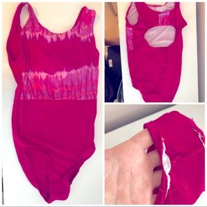 gymnastics leotard/ fixable damage
